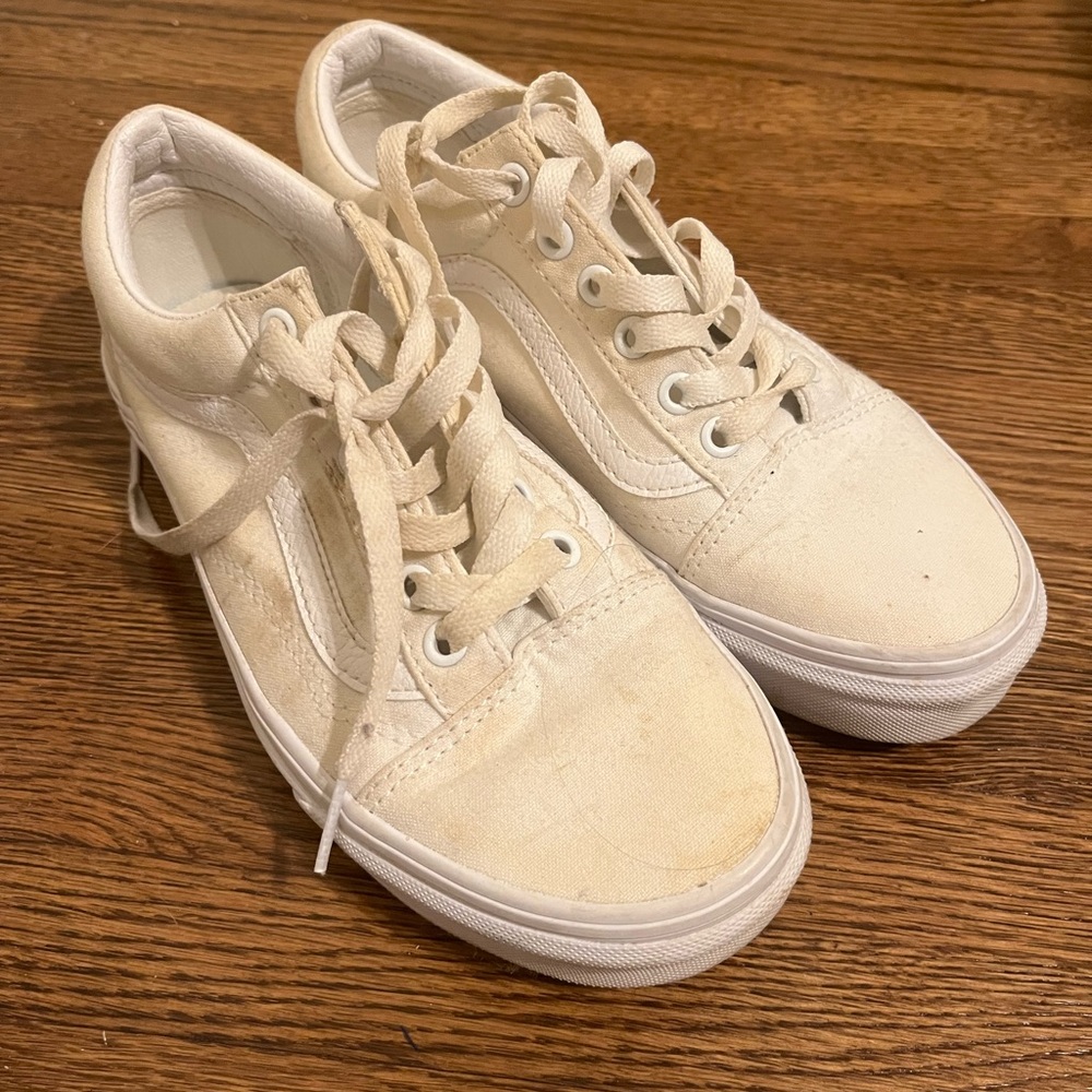 White Womens Vans. Good condition